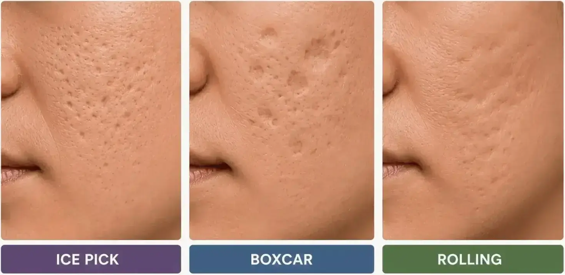 Acne Scar Types Explained: Causes, Diagnosis & Professional Treatment Options